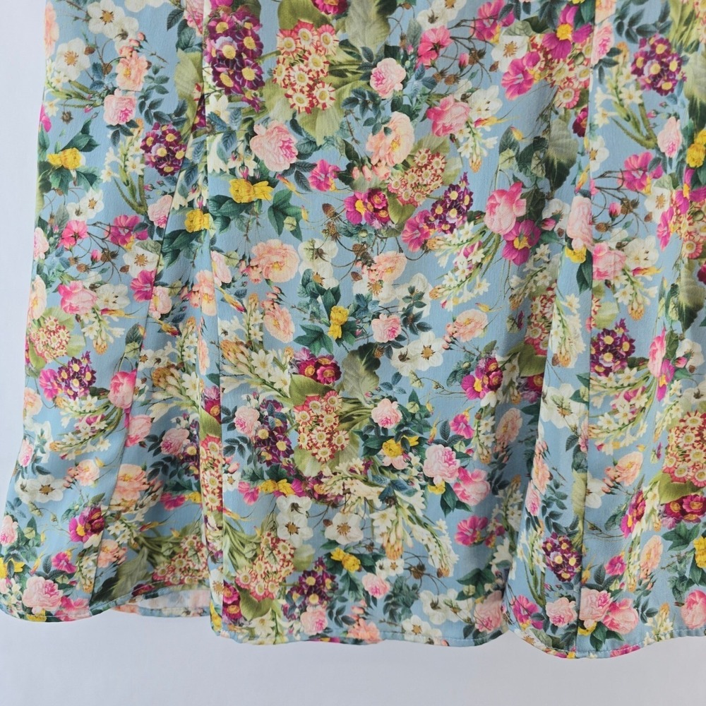 Zara Floral Mini Dress Womens M Forest Fairy Prairiecore Whimsical Coquette Y2K - Picture 11 of 13